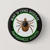 Lyme Disease Awareness Month | Deer Tick  缶バッジ (正面)