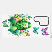 Lyme Disease Awareness Ribbon and Butterflies Samsung Galaxyケース (裏面横)