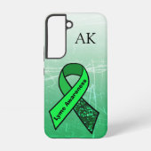 Lyme Disease Awareness Ribbon Monogrammed Samsung Galaxyケース (裏面)