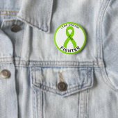 Lyme Disease Fighter Ribbon White Button 缶バッジ (インサイチュ)