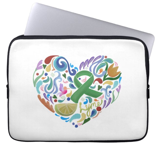 Lyme Disease Gift Awareness Laptop Computer Cover ラップトップスリーブ (正面)