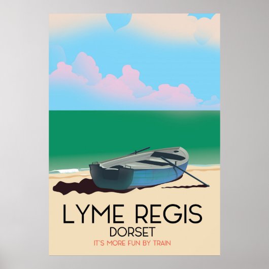 Lyme Regis、ドーセットヴィンテージ旅行ポスター。 ポスター (正面)