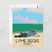 Lyme Regis、ドーセットヴィンテージ旅行ポスター。 ポストカード (正面/裏面)