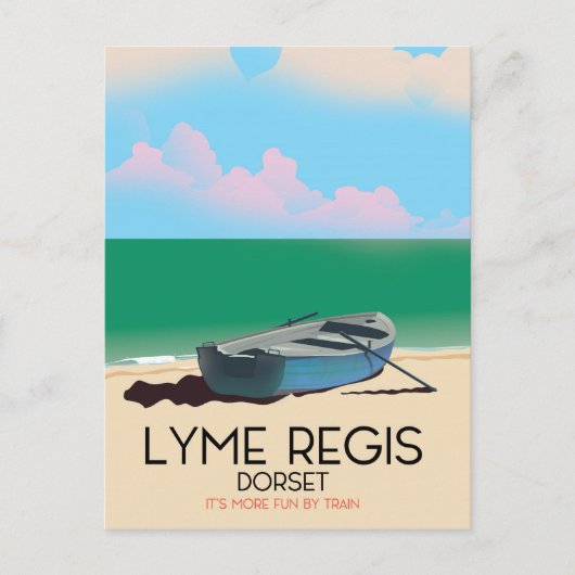 Lyme Regis、ドーセットヴィンテージ旅行ポスター。 ポストカード (正面)
