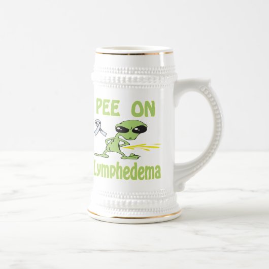 Lymphedemaのマグの小便 ビールジョッキ (右)