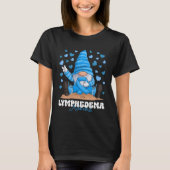 Lymphedema Awareness Month Light Blue Ribbon Gnome Tシャツ (正面)