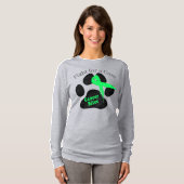 Lymphoma Awareness Paw Print Long Sleeve Shirt Tシャツ (正面フル)
