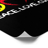 Lymphoma Awareness Peace Love Cure  ポスター (角)