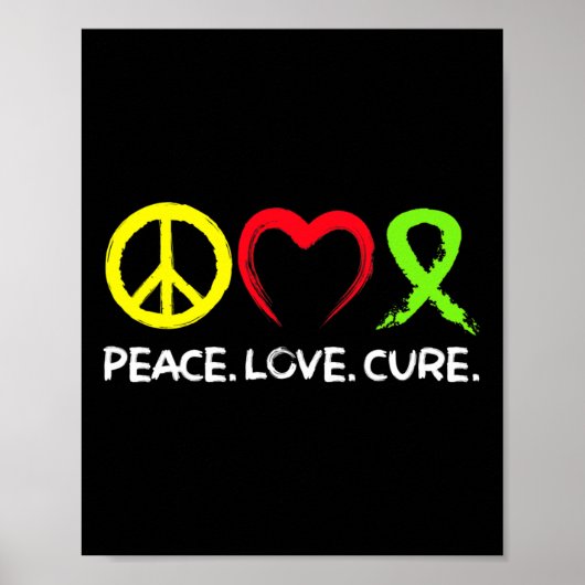 Lymphoma Awareness Peace Love Cure  ポスター (正面)