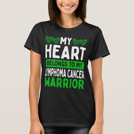 Lymphoma Cancer Awareness Lymphoma Cancer Warrior Tシャツ (正面)
