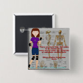 Lyndon Ehlers Danlosシンドロームの認識度ボタン 缶バッジ (正面&裏面)