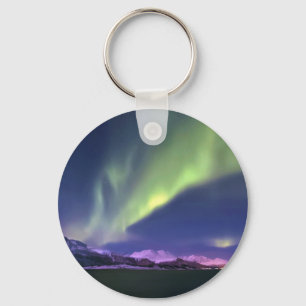 Lyngenfjordenノルウェーの上のオーロラBorealis キーホルダー