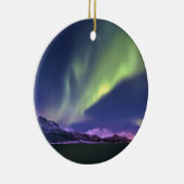 Lyngenfjordenノルウェーの上のオーロラBorealis セラミックオーナメント (右)