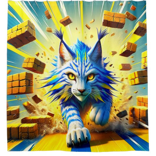 Lynxアートワーク シャワーカーテン (正面)