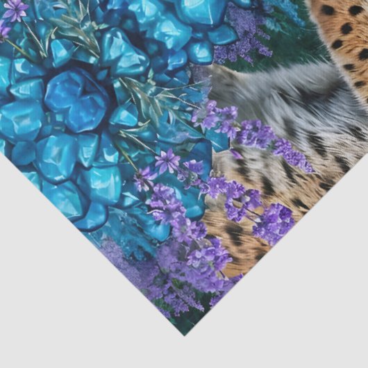 Lynx at sunrise by waterfall 薄葉紙 (詳細)