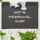 Lynx Point Siamese Catカスタマイズ可能なパーソナルシェフ キッチンタオル (折り畳み)