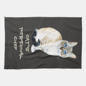 Lynx Point Siamese Catカスタマイズ可能なパーソナルシェフ キッチンタオル (横)