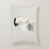 Lynx Point Siamese Catカスタマイズ可能 アクセントクッション (正面(垂直))