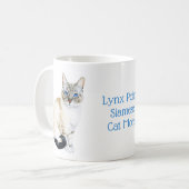 Lynx Point Siamese Cat親カスタマイズ可能 コーヒーマグカップ (正面左)