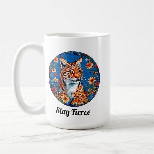 Lynx Wild Animal Fierce Wildlife Nature Design コーヒーマグカップ (左)