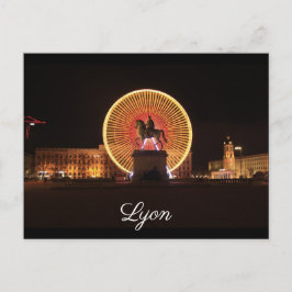 Lyon Bellecour nuit ポストカード