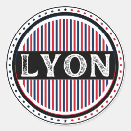 Lyon City Pride Emblem – French Identity ラウンドシール