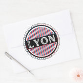 Lyon City Pride Emblem – French Identity ラウンドシール (封筒)