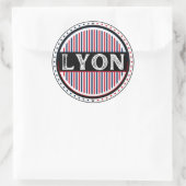 Lyon City Pride Emblem – French Identity ラウンドシール (バッグ)