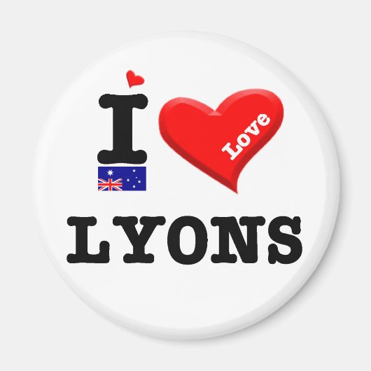 LYONS – 大好き マグネット (正面)