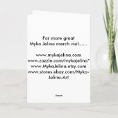 Lyraの揺らめく虹のコイの入れ墨の人魚カード カード (裏面)