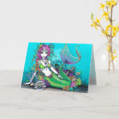 Lyraの熱帯虹の人魚カード カード (黄色い花)