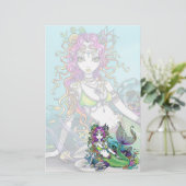 "Lyra"の熱帯人魚の芸術の文房具 便箋 (スタンド正面)