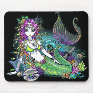 "Lyra"の熱帯虹の人魚の芸術のマウスパッド マウスパッド