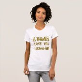 LYRAS、フレンズ最高のー・金ゴールド・文字・ジャージーTシャツ Tシャツ (正面フル)