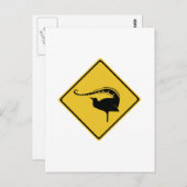 Lyrebird Crossing、トラフィック警告標識、オーストラリア ポストカード (正面/裏面)