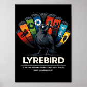 Lyrebird Reality Mimicry Art ポスター (正面)