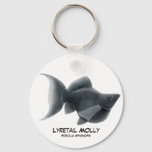 Lyretailの黒いモーリーKeychain キーホルダー