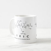 Lyricペプチド名mug コーヒーマグカップ (正面左)