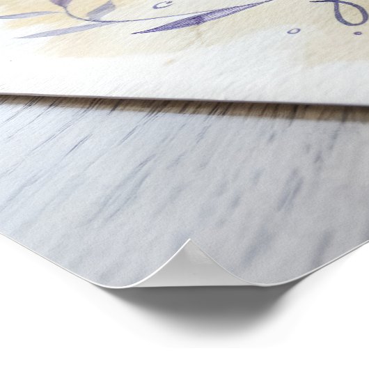 Lyric-Phrase Minimal Typography Poster ポスター (角)