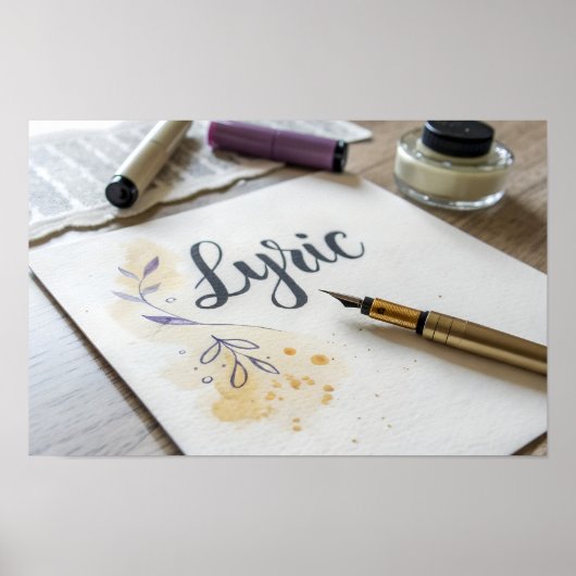 Lyric-Phrase Minimal Typography Poster ポスター (正面)