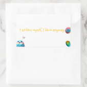 Lyric Sticker – “I Archive Myself. I Bloom Anyway. 長方形シール (バッグ)