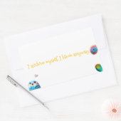 Lyric Sticker – “I Archive Myself. I Bloom Anyway. 長方形シール (封筒)