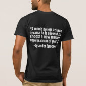 Lysander SpoonerのTシャツ Tシャツ (裏面)