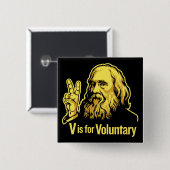 Lysander Spooner Voluntaryismボタン 缶バッジ (正面&裏面)