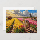 “Lysbeth in the Amber Light” - A Dutch Landscape シーズンポストカード (正面/裏面)