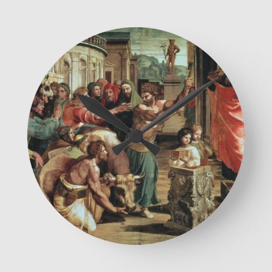Lystra (Sistine Cの犠牲のための漫画 ラウンド壁時計 (正面)