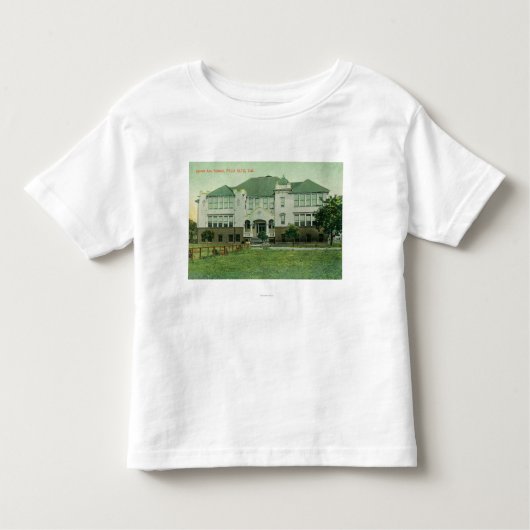 Lyttonの道の学校の外観 トドラーTシャツ (正面)
