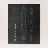 LZ 127 Graf Zeppelin - Airship Blueprint Plans PD ジグソーパズル (縦)