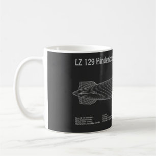 LZ 129ヒンデンブルク – 飛行船の設計図の計画PD コーヒーマグカップ