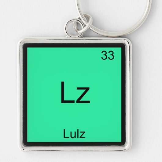 Lz - Lulzおもしろいミーム化学素子Tシャツ キーホルダー (正面)